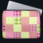 Madras Plaid Inspired Electronics Bag<br><div class="desc">An electronics bag featuring a madras plaid patchwork inspired design.</div>