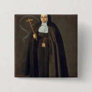 Madre Maria Jeronima de la Fuente, 1620 15 Cm Square Badge