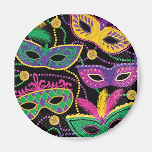 "MADRI GRA MASK" MAGNET (Front)