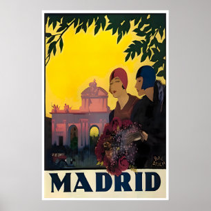Madrid Art Baldrich Print Spain Travel Poster
