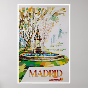 Madrid Art Spain Travel Poster Spanish Art Iberia
