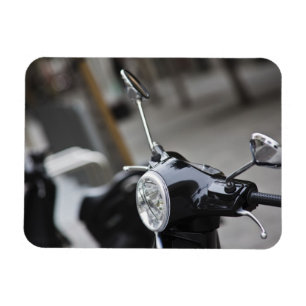 Madrid, black Vespa scooter Magnet