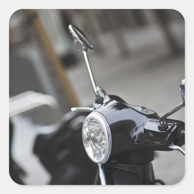 Madrid, black Vespa scooter Square Sticker (Front)
