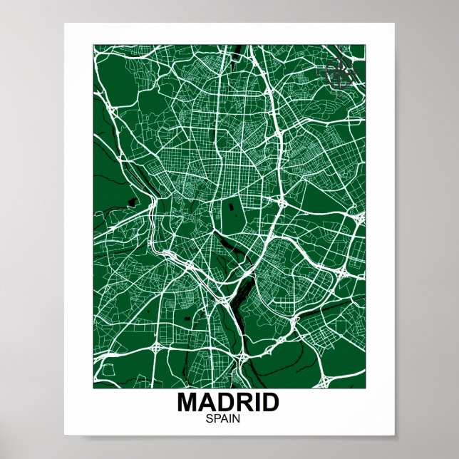Madrid City Map Poster (Front)