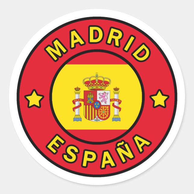 Madrid España Classic Round Sticker (Front)