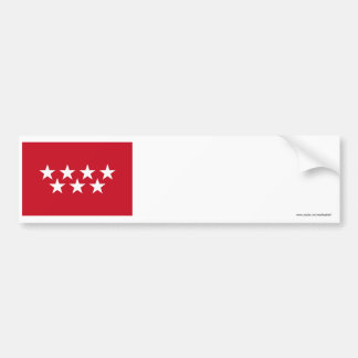 Madrid flag bumper sticker