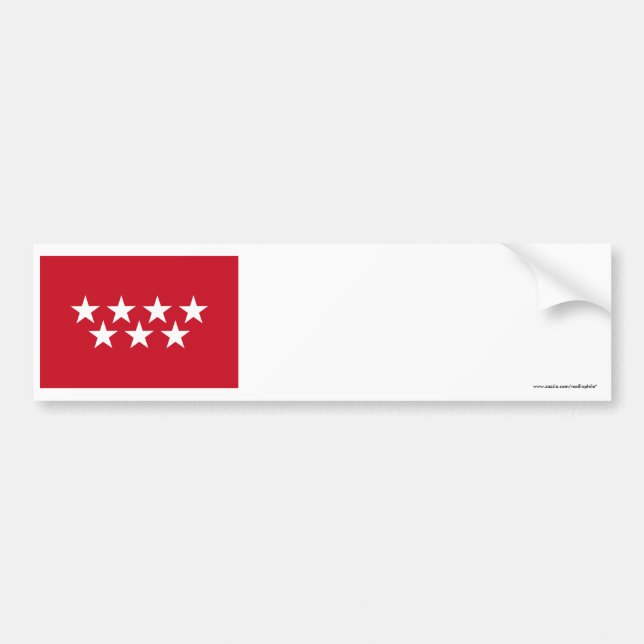 Madrid flag bumper sticker (Front)
