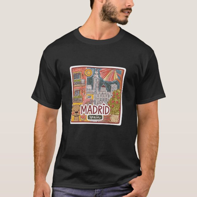 Madrid Gift for Spain Lovers T-Shirt (Front)