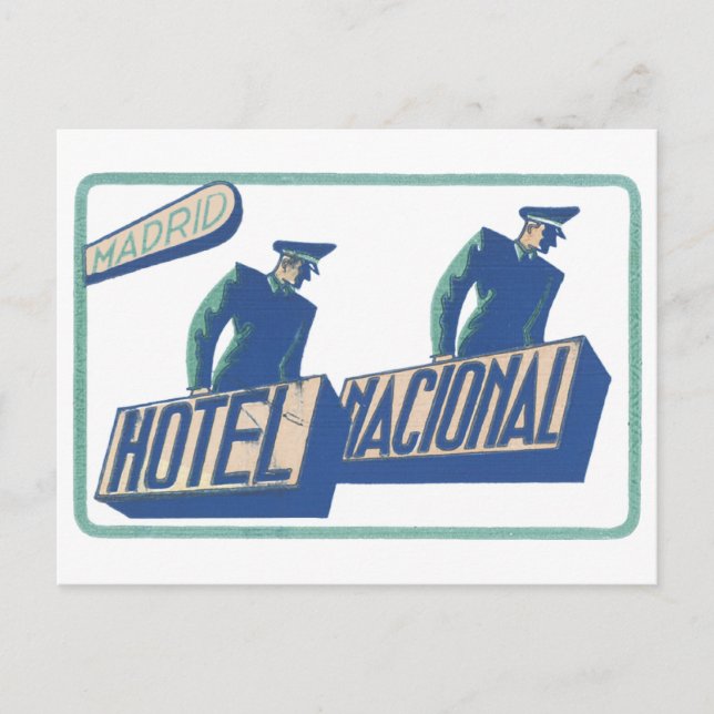 Madrid Hotel Nacional Postcard (Front)