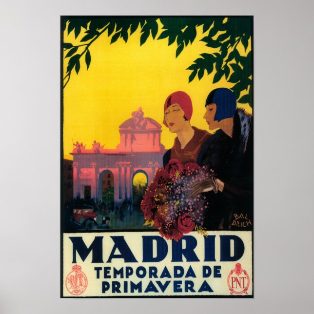 Madrid in Springtime Travel Promotional Poster (Front)