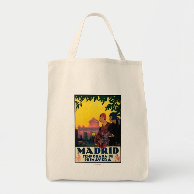 Madrid in Springtime Travel Promotional Poster Tote Bag (Front)