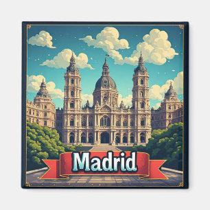 🧲 Madrid Landmarks Travel Keepsake Spain 🏛️ Magnet