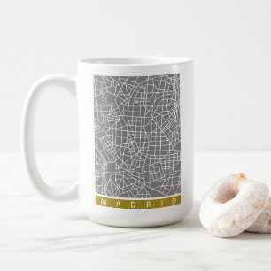 Madrid map coffee mug