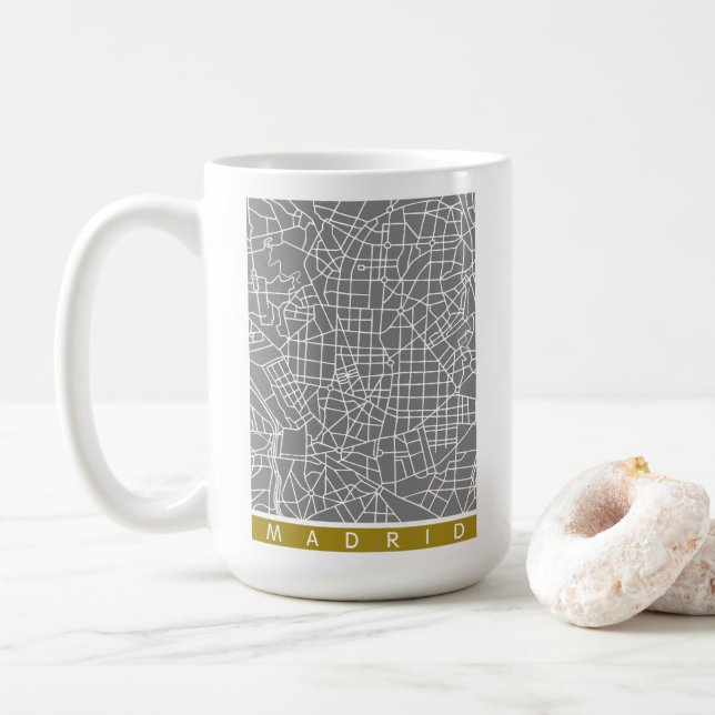 Madrid map coffee mug (With Donut)