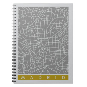 Madrid map notebook