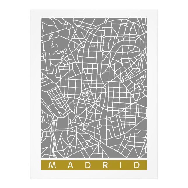 Madrid map photo print (Front)
