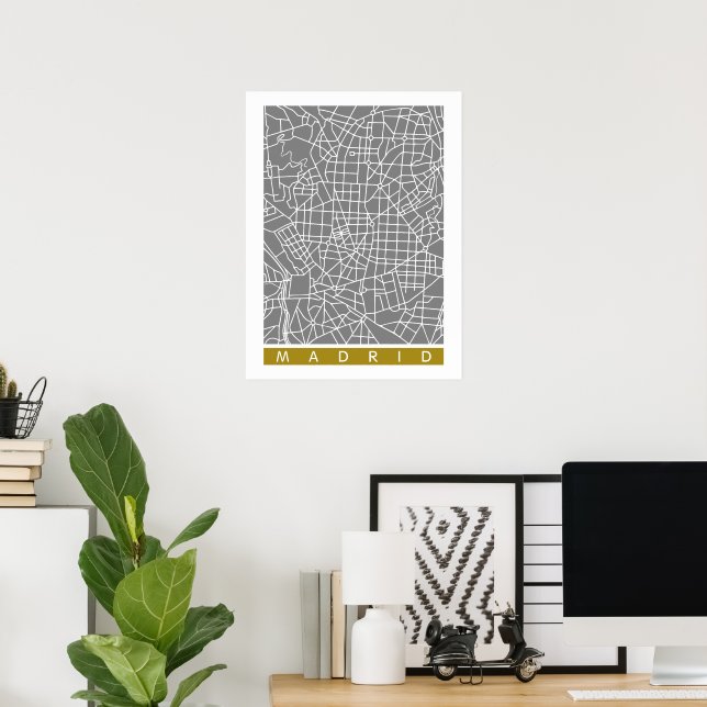 Madrid map poster (Home Office)