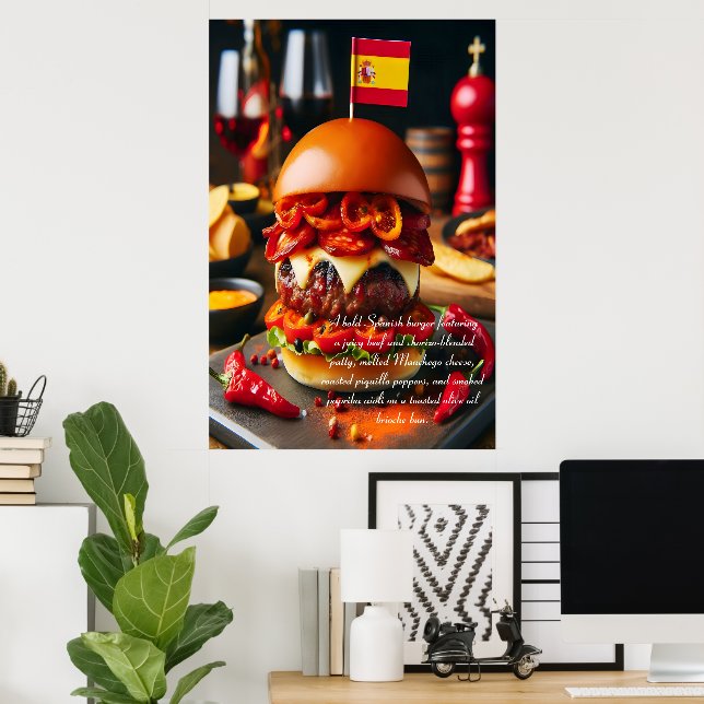 Madrid Munchies: Chorizo Magic 24x36 Poster (Home Office)