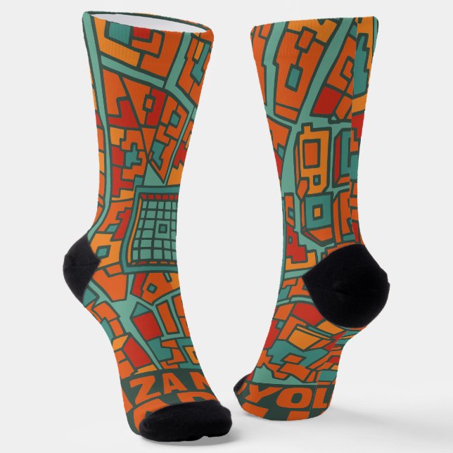 Madrid Plaza Mayor Socks (Angled)