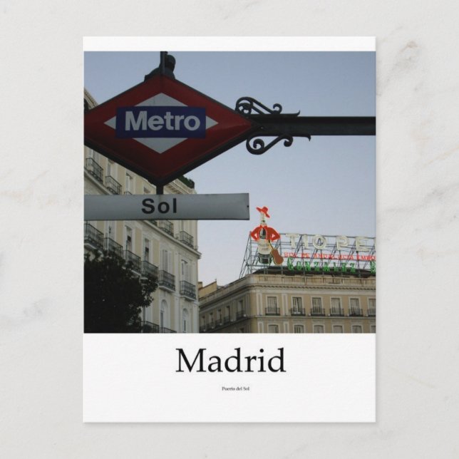 Madrid, Puerta del Sol Postcard (Front)
