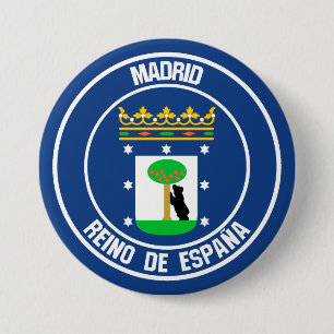 Madrid Round Emblem 7.5 Cm Round Badge