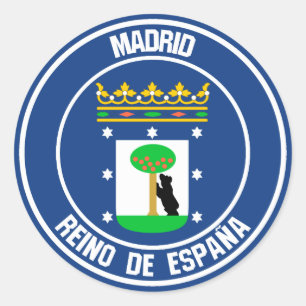 Madrid Round Emblem Classic Round Sticker