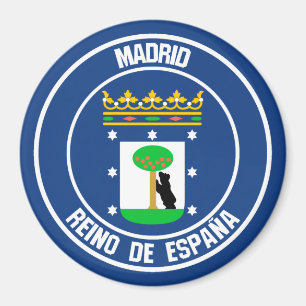 Madrid Round Emblem Magnet