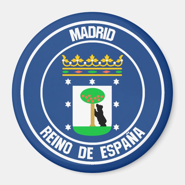 Madrid Round Emblem Magnet (Front)