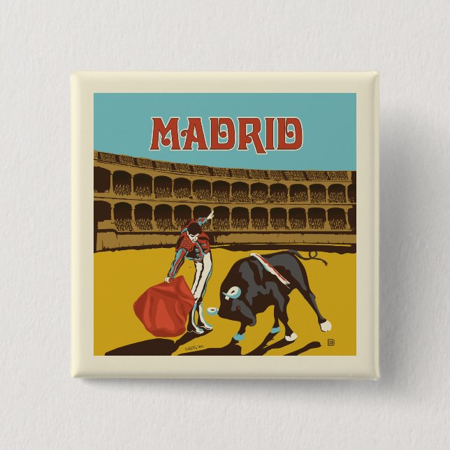 Madrid, Spain 15 Cm Square Badge (Front)