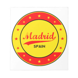 Madrid, Spain, circle, red Notepad