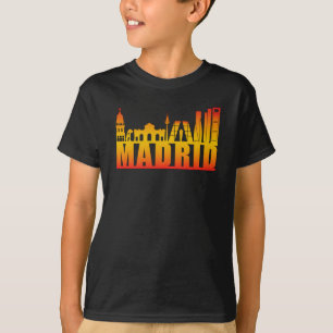Madrid Spain City Cityscape Skyline Funny Gift T-Shirt
