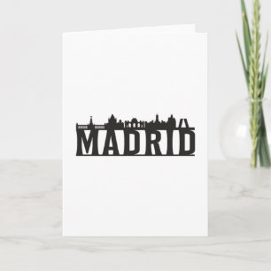 Madrid Spain City Skyline Cityscape Trip Gift Idea Card