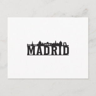 Madrid Spain City Skyline Cityscape Trip Gift Idea Postcard