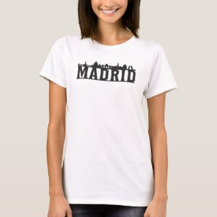 Madrid Spain City Skyline Cityscape Trip Gift Idea T-Shirt