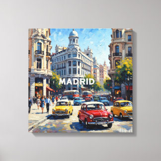 Madrid Spain Classic Cars Urban Wall Decor