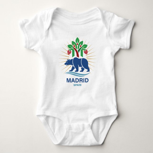 Madrid Spain Europe Baby Bodysuit (Front)