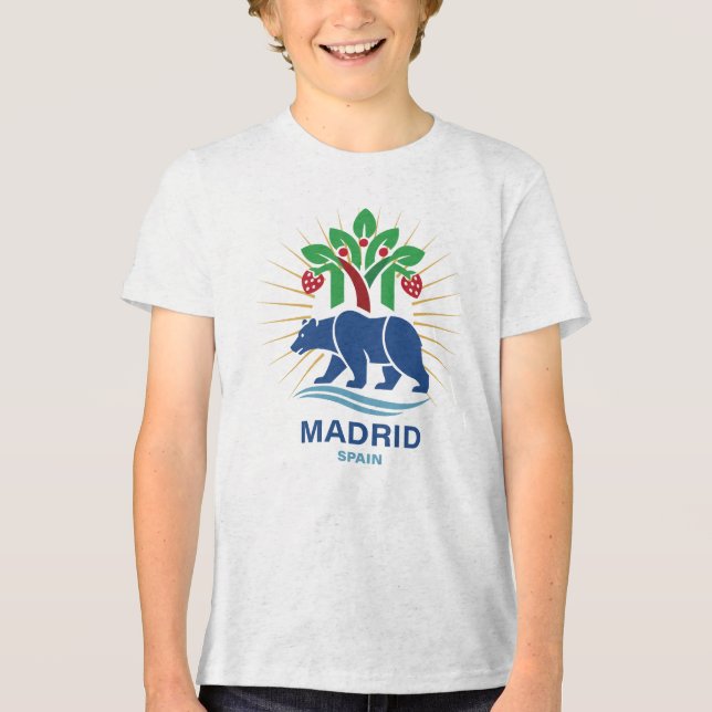 Madrid Spain Europe Tri-Blend Shirt (Front)
