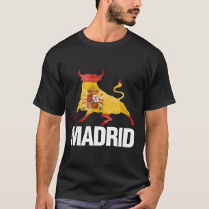Madrid Spain Flag Bull Fight T-Shirt