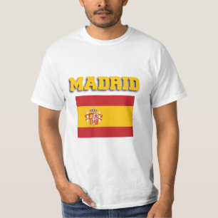 Madrid Spain Flag T-Shirt
