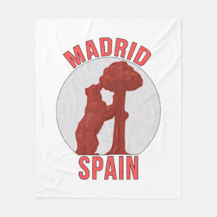Madrid Spain Fleece Blanket
