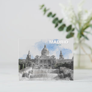 Madrid Spain – Holiday Souvenir with Scenic City  Postcard