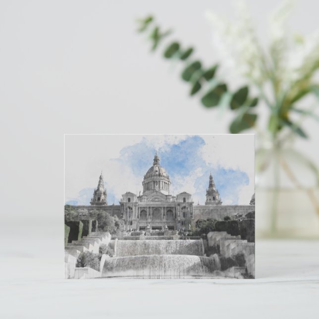 Madrid Spain – Holiday Souvenir with Scenic City  Postcard (Standing Front)