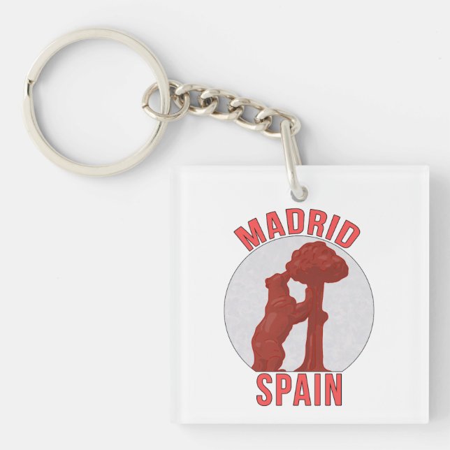 Madrid Spain Key Ring (Front)