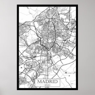 Madrid Spain Map Poster
