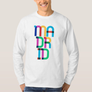Madrid Spain Pop Art Letters T-Shirt