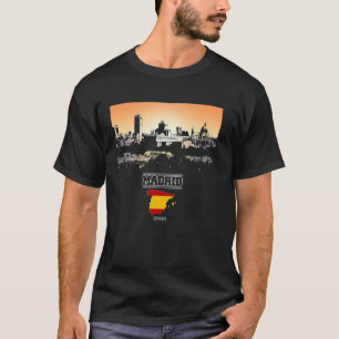 madrid spain Skyline Vacation Souvenir city T-Shirt