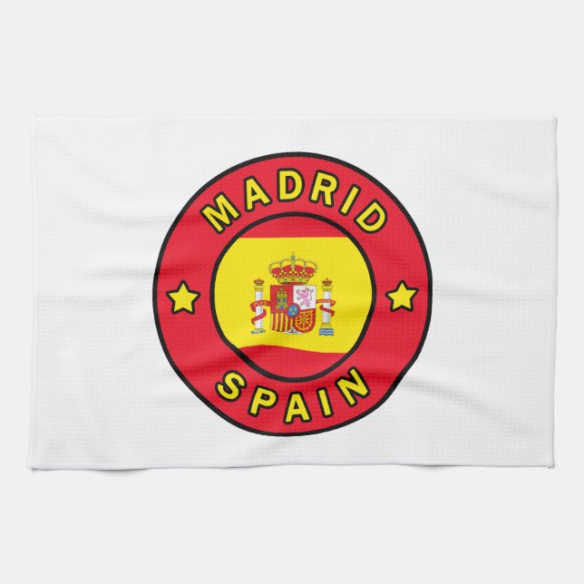 Madrid Spain Tea Towel (Horizontal)