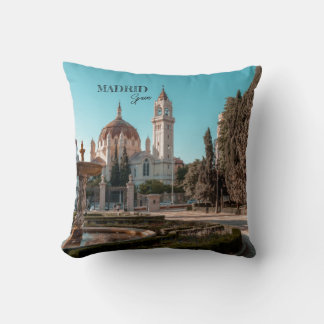 Madrid Spain Travel landscape souvenir Cushion