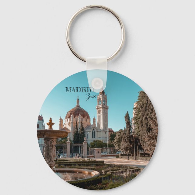 Madrid Spain Travel landscape souvenir Key Ring (Front)