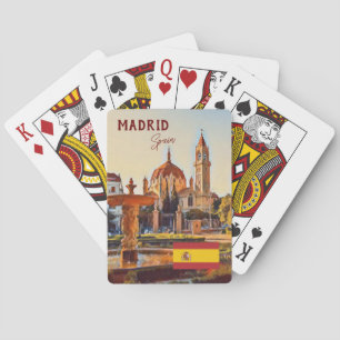 Madrid Spain Travel landscape souvenir Playing Cards